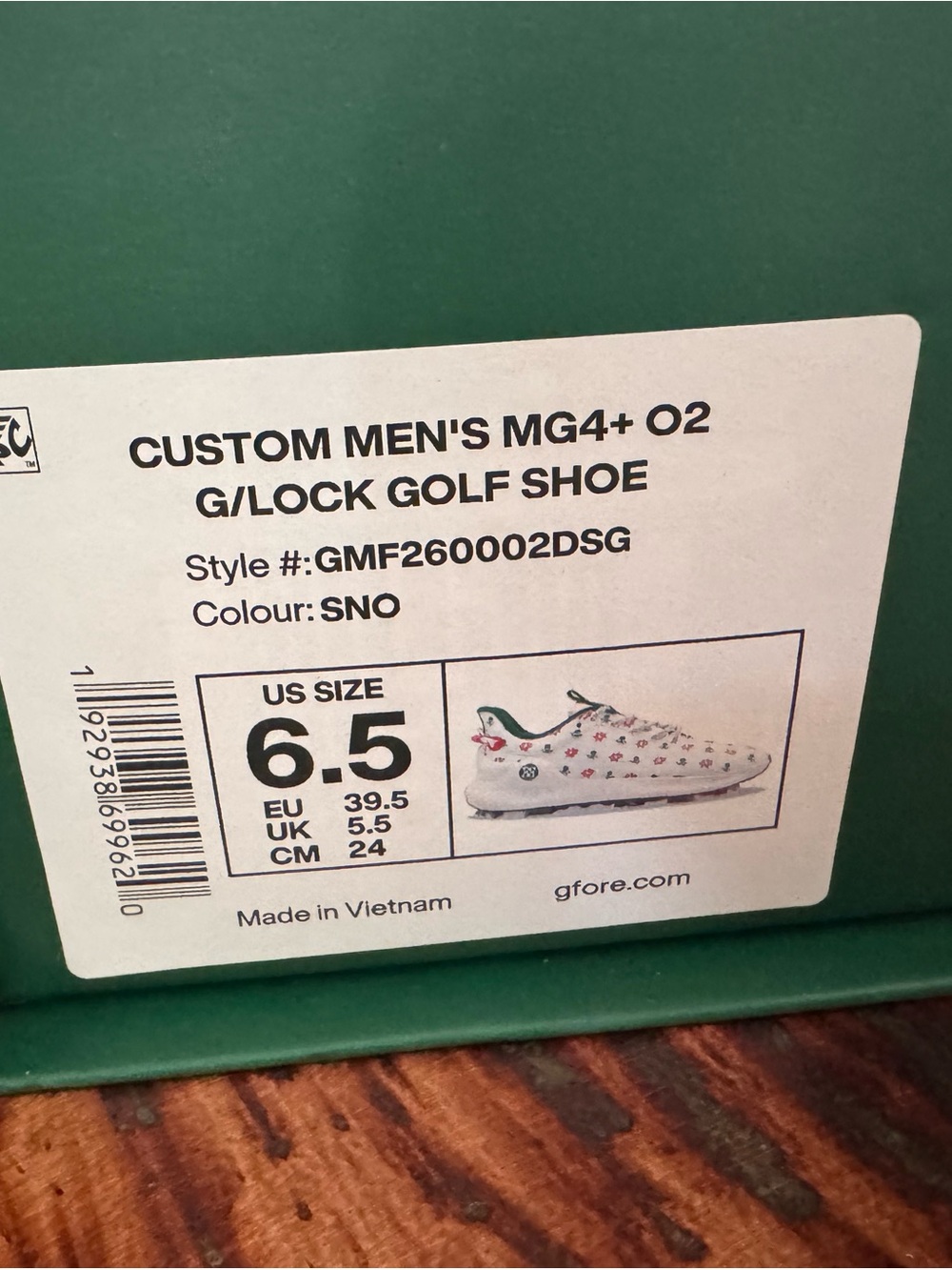 Rare 2026 Masters GFORE MG4 + O2 golf shoes (men’s 6.5/women’s 7) Excellent cond - Picture 3 of 3
